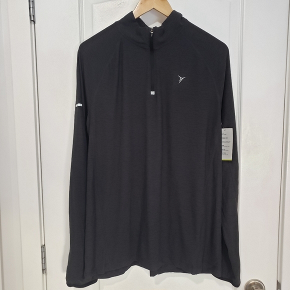 Old Navy Active Black 1/4 Zip Pullover - Large - Picture 1 of 7